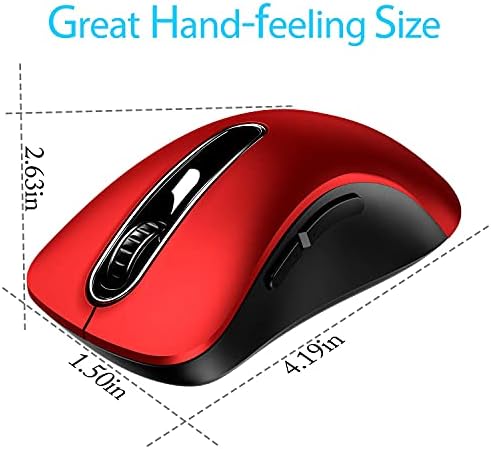 Upgrade Your Workflow with the Memzuoix 2.4 G Wireless Mouse – Ergonomic and Portable 1400 DPI USB Mouse for Laptop, PC & Desktop | 5 Customizable Buttons for Ultimate Control | Ideal for Professionals and Casual Users Alike