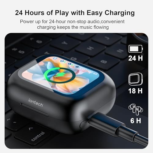 Advanced Bluetooth 5.4 Noise Cancelling Earbuds with Touch Control – Immerse Yourself in Crystal-Clear Sound and Deep Bass with Adjustable EQ and Environmental Noise Management – Perfect for Professionals and Music Enthusiasts on Android, i OS, Tablets, and Laptops (Black)