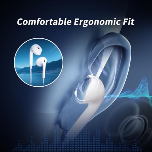 Premium 3-Pack Wired Earphones for i Phone – Unmatched In-Ear Sound Quality with Built-In Microphone & Easy Volume Control for All i OS Devices – Ideal for Music Lovers and Professionals Demanding Superior Audio Experience and Comfort