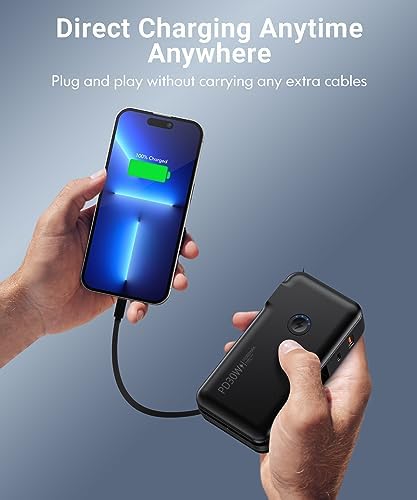 Ultimate 16,000 m Ah Portable Power Bank with Built-in AC Plug – Fast Charging for i Phone & Android Devices, Compact Design for On-the-Go Power Solutions, PD 30 W & QC4.0 Technology for Rapid Device Charging – Your Essential Travel Companion for All Electronics