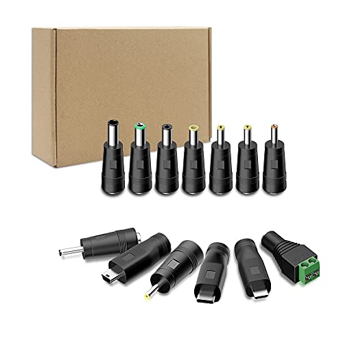 Universal 5 V DC Charging Cable by Belker – USB to DC Power Cord with 14 Interchangeable Plug Adapters for Enhanced Device Compatibility and Fast 3 A Charging – Ideal for Home, Office, and Travel Use