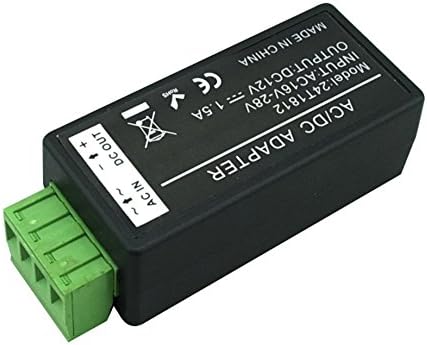 High-Performance 24 V AC to 12 V DC Power Converter – 1.5 A Compact Adapter with 2.1 x 5.5 mm Male Plug for CCTV Cameras & LED Lighting – Reliable Solution for Security and Illumination Needs