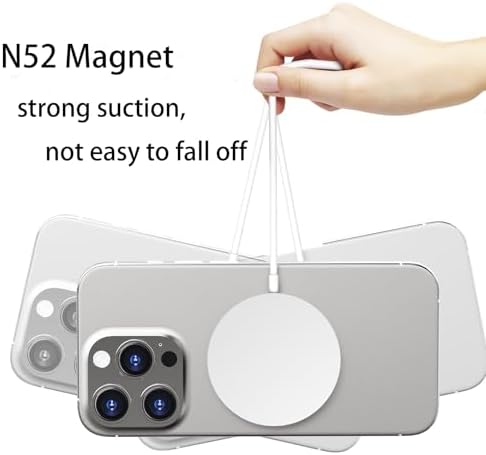 HYDGYC 15 W Mag Safe Wireless Charging Pad – Ultimate Fast Charging Solution for i Phone 16 Series & Air Pods – Sleek Black Design with 3.3 ft Cable – Effortless Magnetic Alignment for Tangle-Free Power – Compatible with i Phone Models 12, 13, 14 & More – Elevate Your Charging Experience with Reliable Speed and Style