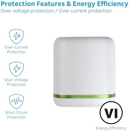 AT&T 40 W USB-C Fast Charging Wall Adapter – Ultimate Travel Companion with Foldable Prongs for i Phone, i Pad, Samsung Galaxy, Google Pixel & More – Universal Compatibility for Rapid Power Delivery Anytime, Anywhere