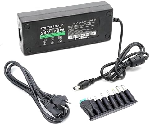 DIGISHUO 24 V 4 A High-Efficiency Power Supply Adapter – Premium AC to DC Transformer for LED Strip Lights and CCTV Cameras – Robust 96 W Switching Converter with Enhanced Safety Features and Global Compatibility