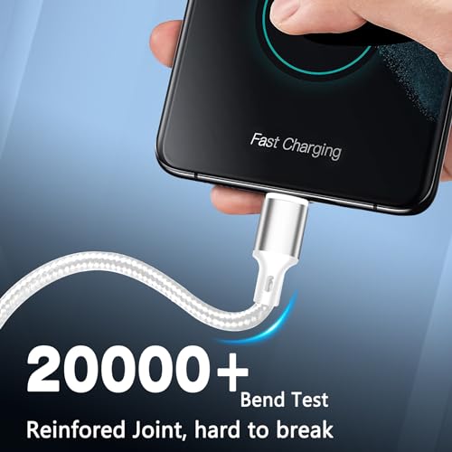 High-Speed 10 FT USB C to USB C Charger Cable – Durable Nylon Braided 3-Pack for Rapid 60 W Charging – Compatible with i Phone 15/16, i Pad Pro, Mac Book, Samsung & Google Devices – Sleek Black Design for Ultimate Flexibility and Reliability