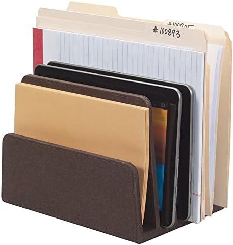 Eco-Conscious Bamboo Multi-Device Organizer: Five-Slot Desk Solution for Laptops, Tablets, and Smartphones – Streamlined Charging & Tidy Cable Management for a Sophisticated Workspace, Lightweight & Travel-Friendly