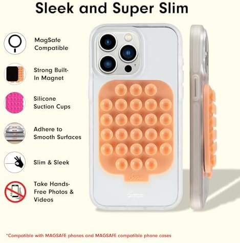 Sonix Magnetic Silicone Suction Cup Phone Mount for i Phone – Fluorescent Green Mag Safe Compatible Holder for Hands-Free Navigation and Streaming – Secure Grip, Easy Installation, and Vibrant Style for Your Vehicle Interior