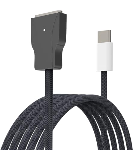 Elevate Your Charging Experience with the 6.6 FT USB C to Magnetic 3 Charging Cable – Perfectly Compatible with Mag Safe 3 & Mac Book Models (2021-2024) – Midnight Black, Fast Charging & Durable Design for Effortless Connectivity and Enhanced Port Protection