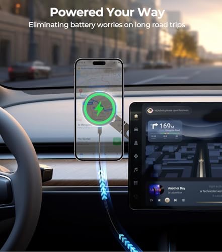 Mag Safe-Compatible Vacuum Suction Car Phone Holder – Versatile Magnetic Mount with Aerospace Alloy Arm for Tesla, Gym, Shower, and Smooth Surfaces – Secure Dashboard/Windshield Screen Solution for i Phone – 360-Degree Rotation for Optimal Viewing Angles and Hands-Free Safety