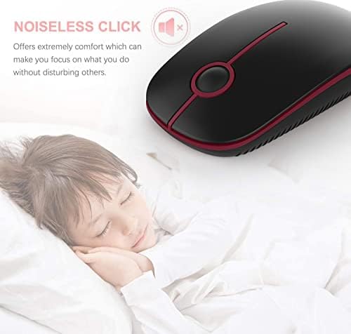Sleek Vssoplor Wireless Mouse – Ultra-Slim Silent Optical Companion for Laptops & PCs | 2.4 GHz Nano Receiver, Perfect for Quiet Workspaces & Travel | Enhanced Compatibility for Windows, Mac & Linux