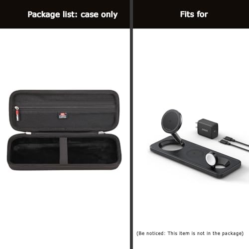Ultimate Protection Hard Travel Case for Anker Foldable 3-in-1 Wireless Charging Station – Lightweight, Waterproof EVA Storage Solution for On-the-Go Charging Essentials