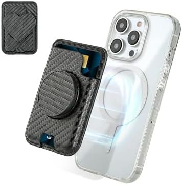 Isee Magnetic Card Holder Wallet for i Phone 16/15/14/13/12 – Chic Light Pink Mag Safe Accessory with Expanding Grip for Secure Card Storage – Compact, Stylish, and Practical Everyday Solution for On-the-Go Convenience