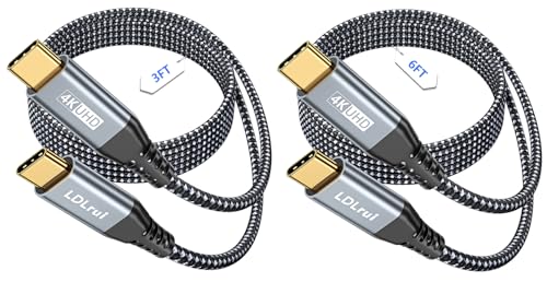 High-Speed USB C Cable 3-Pack: 20 Gbps Data Transfer, 4 K@60 Hz UHD Display & 100 W Fast Charging – Versatile Lengths (1 FT, 3 FT, 6 FT) for Ultimate Compatibility with Dell, Samsung T7, Sandisk & More