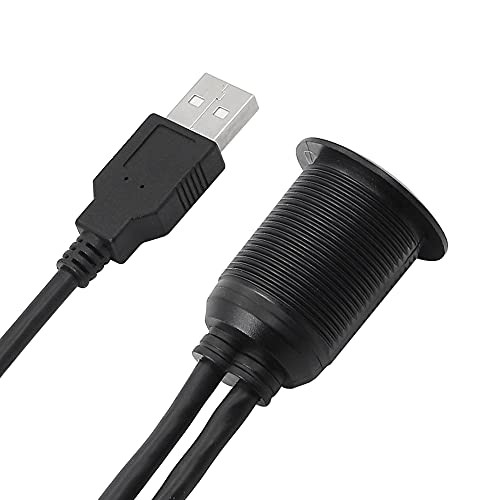 Sin Loon 3.3 FT Dual USB 2.0 Flush Mount Extension Cable – Premium AUX Charging Solution for Cars, Trucks, Boats & Motorcycles – Effortless Data Transfer & Device Connection with Waterproof Design – Ideal for Dashboard Installation
