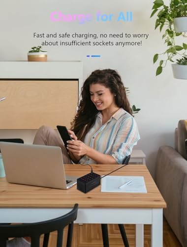 20-Port USB Charging Hub – 100 W Fast Charging Station for Multiple Devices, Smart Power Distribution, Compact USB Charger Dock for Home and Office Use, Ultimate Convenience for Gadgets and Electronics