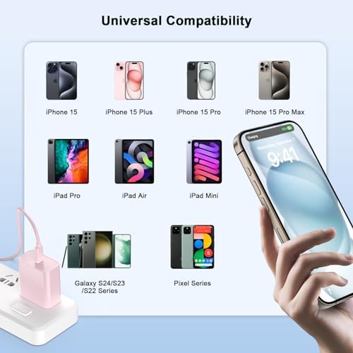 Power Up Your i Phone 16/15: 10 FT Fast Charging Cable Duo with 20 W USB-C Wall Chargers – Ultimate Connectivity for Your i Phone 16 Plus, Pro, Max, and 15 Series – Extended Reach and Rapid Charge Efficiency for On-the-Go Power Solutions