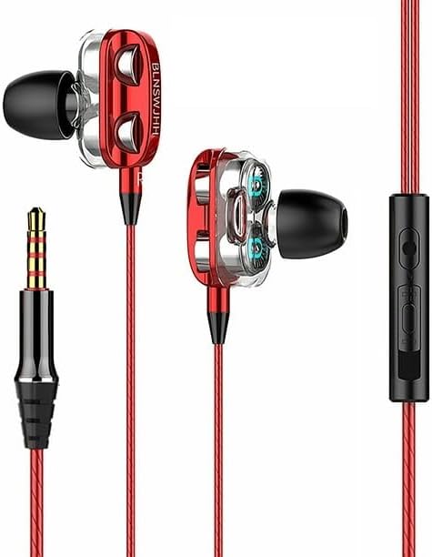 Premium Wired Earphones with Microphone for Active Lifestyles – Noise Cancelling In-Ear Headphones with Deep Bass Stereo Sound for Workouts, Gaming, and Clear Calls (Black) – Versatile Compatibility and Ergonomic Comfort