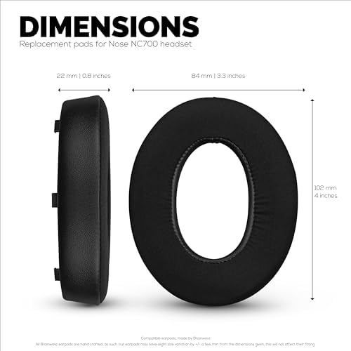 Upgrade Your Bose NC700 Experience with Brainwavz Premium Replacement Earpads – Soft PU Leather & Memory Foam for Ultimate Comfort and Enhanced Sound Quality – Effortless Installation in Minutes – Stylish Black Design for Superior Compatibility and Long-Lasting Durability