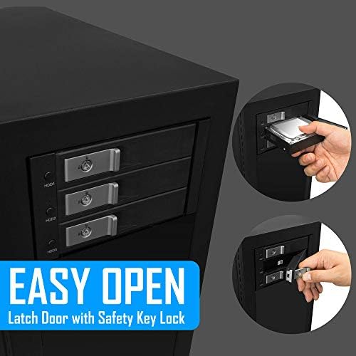 Kingwin Universal Hot Swap Mobile Rack for 2.5” & 3.5” SSD/HDD – Effortless Internal Tray-Less SATA Hard Drive Backplane Enclosure with 6 Gbps Support for SATA I/II/III & SAS I/II – Ultimate Flexibility and Enhanced Data Transfer Speed for Efficient Storage Management