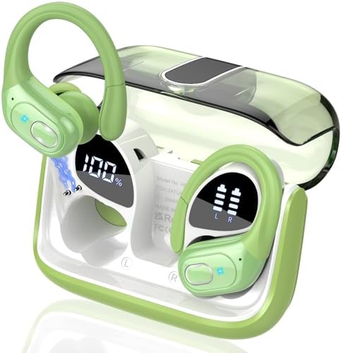 Ultimate Bluetooth 5.4 Wireless Earbuds with 75-Hour Playtime – Ergonomic Deep Bass Sport Headphones with IPX7 Waterproof Rating for Active Lifestyles, Advanced ENC Noise Cancelling Mic for Superior Call Clarity – Ideal for Fitness and Outdoor Activities