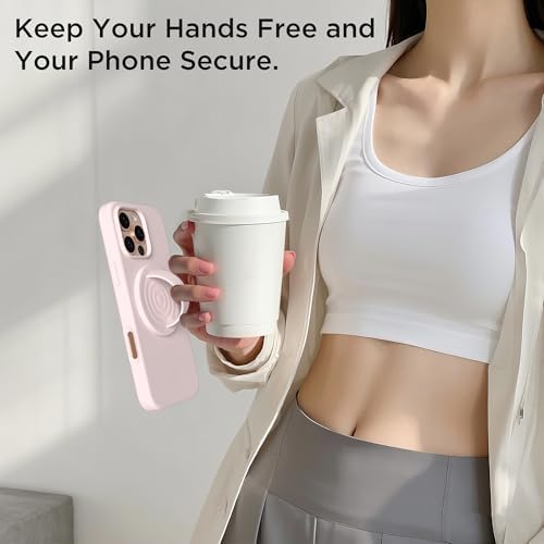 Revolutionary Magnetic Phone Ring Grip Holder – Ergonomic Silicone Finger Loop for i Phone Pro Max/Plus, 12/13/14/15/16 Series – Compatible with Mag Safe – Oat Color Enhances Aesthetics and Comfort – 360-Degree Rotation for Effortless Use – Secure Your Device with Style and Stability – Essential Smartphone Accessory for Unmatched Usability and Convenience