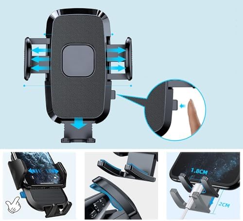 Ultimate Ford Mustang Phone Holder Mount for 2015-2023 Models – Versatile 360-Degree Air Vent Stand for Ecoboost, GT, Shelby GT350 & GT500 – Hands-Free Navigation & Communication – Effortless Installation & Universal Fit for All Smartphones – Premium Quality Automotive Accessory for Safe Driving Experience
