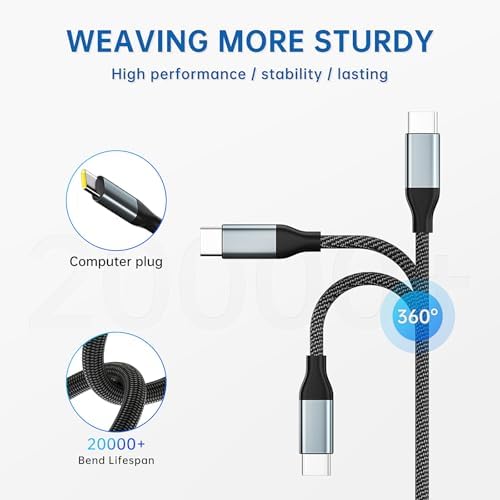 Efficient 65 W USB-C Laptop Charger for Lenovo Think Pad T14, T14 s, T15, Yoga, Think Book & Chromebook | Ultimate Fast Charging Solution with Lightweight Design for Home & Office | Advanced Safety Features for Enhanced Device Protection and Performance