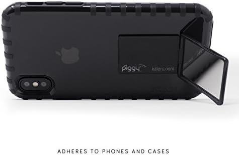 Sleek Adjustable Phone Holder with Built-In Compact Mirror – Versatile Magnetic Car Mount Stand for Effortless Hands-Free Use and Enhanced Viewing Angles, Ideal for On-the-Go Lifestyle in Classic Black