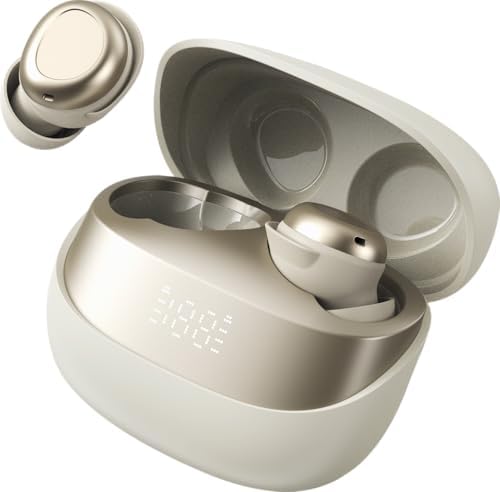 Revolutionary Waterproof Wireless Earbuds with Cutting-Edge Bluetooth 5.3 – Ultimate Noise Cancellation for Fitness Enthusiasts – 30-Hour Battery Life with Intelligent LED Display & Rapid USB-C Charging – Effortless Syncing with i OS & Android Devices