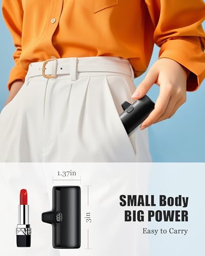 Ultra-Compact 5000 m Ah Mini Power Bank – 20 W Fast Charging Portable Charger for i Phone & Android – Lightweight Travel Essential with PD Compatibility & Smart Protection – Perfect for Short Trips, Camping, and Everyday Use