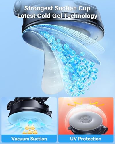 3-in-1 Phone Holders for Your Car [2025 Most Stable and Flexible Suction Cup] Vent Dashboard Windshield Cell Phone Car Mount Fit for iPhone, Samsung, All Phone – Enhanced Compatibility and Speed