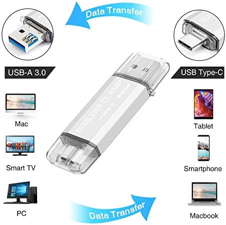 High-Speed 512 GB Dual Port USB 3.0 Type C Flash Drive – Versatile OTG Memory Stick for Android Smartphones & PCs, Compatible with Samsung Galaxy S10/S9/S8/Note 9, LG, Google Pixel – Compact & Stylish Red Design for Effortless File Transfers
