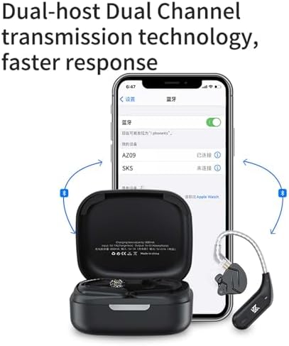 Elevate Your Audio Freedom with the KZ AZ09 Bluetooth IEM Adapter – Premium Wireless Solution for KZ Models ZST, ZSTX, ZS10, AS06, AS10, BA10, ZSR, ES4, Featuring Cutting-Edge Bluetooth 5.4 for Superior Sound Quality, Secure B-pin 0.78 MM Connector, and User-Friendly Controls for Effortless Listening Experience. Enjoy Unmatched Portability and High-Performance Audio Whether You’re on the Go, Exercising, or Relaxing at Home. The Ideal Upgrade for Audiophiles Seeking Seamless Wireless Connectivity and Exceptional Sound Clarity.
