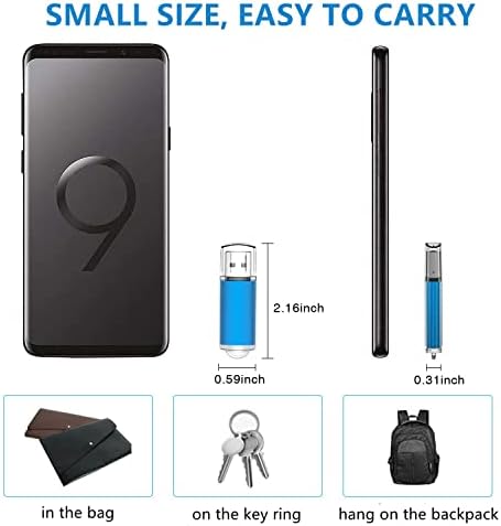 K&ZZ 5 Pack Multicolored 64 GB USB Flash Drives – High-Speed USB 2.0 Thumb Drives for Seamless Data Storage and Transfer – Ideal Portable Jump Drives for PC and Laptop Users – Vibrant and Durable Memory Stick Set for Effortless File Management