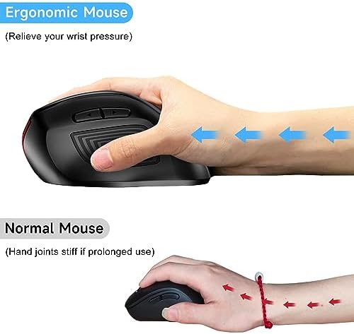 Elevate Your Comfort and Style with the memzuoix Purple Ergonomic Wireless Mouse – Right-Handed Vertical Design for Natural Wrist Posture, Adjustable DPI of 800/1200/1600, Perfect for PCs, Laptops, and Desktops – Experience Lag-Free 2.4 G Connectivity and Enhanced Productivity!