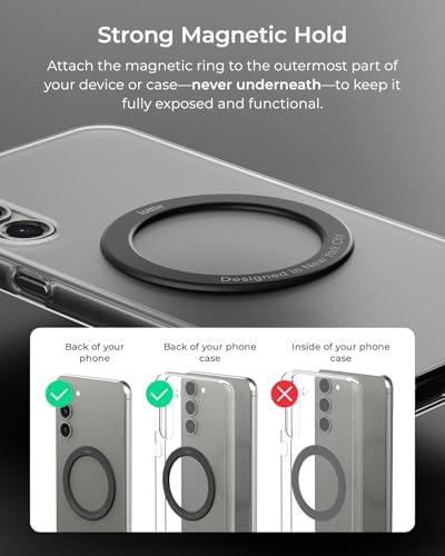 i Ottie Velox Universal Magnetic Air Vent Phone Mount – Enhanced Mag Safe Compatibility for i Phone 12-16 & Android Devices with Included Adapter – Secure Silicone Grip for Hands-Free Navigation and Easy Access