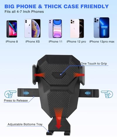 Optimize Your Driving Safety with the Karltys F150 Air Vent Phone Holder – Ideal for 2015-2020 Ford F-150 | Hands-Free Mount Compatible with 4-7 Inch Smartphones | Effortless Installation & Robust Stability for Reliable Navigation on the Go