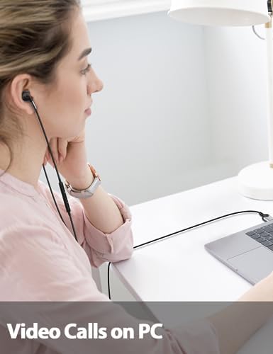 DUKABEL USB Gaming Earbuds – Superior In-Ear Headphones with Integrated Microphone for PC, PS4, PS5 | Ultra-Lightweight for Video Conferencing & Gaming | Exceptional Sound Clarity & Powerful Bass for an Engaging Experience – Effortless Plug-and-Play Setup