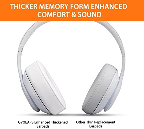 GVOEARS Premium Replacement Ear Pads for Beats Studio 2 & 3 – Ultra-Comfort Memory Foam Cushions with Strong 3 M Adhesive for Reliable Fit – Titanium Grey – Revitalize Your Audio Experience with Enhanced Noise Isolation and Seamless Compatibility