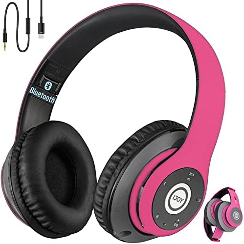 Revolutionize Your Listening Experience with i Joy Wireless Over-Ear Bluetooth Headphones – Foldable Design, Built-in Microphone, FM Radio & Micro SD Slot for Ultimate Versatility in Striking Orange – Exceptional Sound Quality for Music Lovers and Gamers of All Ages