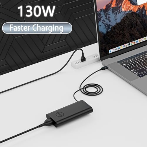 High-Performance 130 W USB-C Laptop Charger for Dell XPS, Precision & Latitude – Fast Charging, Enhanced Compatibility & Safety Features for Ultimate Efficiency and Reliability