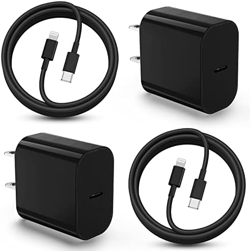 Ultra-Fast 20 W i Phone Charger with 10 ft USB C to Lightning Cable – Stylish Pink Fast Charging Block for i Phone 14 Pro Max, 13, 12, 11, XS, SE, i Pads & Air Pods – Unmatched Compatibility & Durability for On-the-Go Power