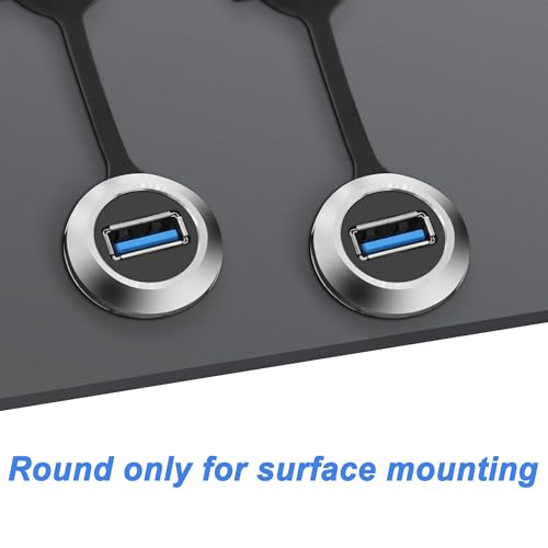 XMSJSIY USB 3.0 Flush Mount Extension Cable – 5 Gbps High-Speed USB Type-A Male to Female Connector for Seamless Data Transfer and Charging – Durable 1 M (3.2 FT) Design for Professional Installations and DIY Projects – Enhanced Compatibility for Workstations and Entertainment Systems