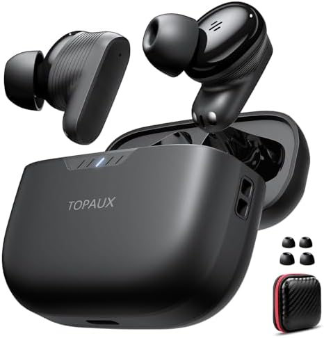 Elevate Your Audio Experience with Bluetooth 5.4 True Wireless Earbuds – Immerse Yourself in Hi-Fi Bass Stereo Sound and Noise-Canceling Clarity – Compatible with i Phone 16, Samsung S25, Pixel 9, and More – Ergonomic Lightweight Design for All-Day Comfort – Perfect for Music Enthusiasts and Busy Professionals on the Move