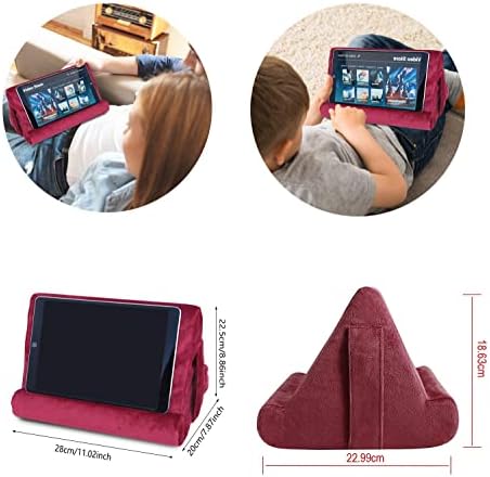 Ultimate Comfort Multi-Angle Tablet Holder and Phone Stand Set – Lightweight and Sturdy Design with Storage Pocket – Ergonomic Cushion for Enhanced Stability and Versatile Use – Modern Black and Light Green Aesthetic for Stylish Workspaces and On-the-Go Convenience