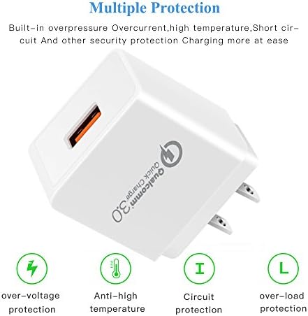 Rapid Charge 3.0 18 W USB Wall Charger – Versatile Fast Charging Adapter for i Phone 12/11 Pro, Galaxy S21/S20, Pixel Series – Universal Compatibility & Enhanced Safety Features for On-the-Go Power Solutions