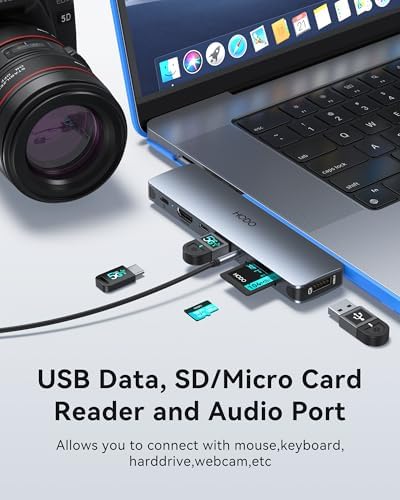Unlock Your Mac Book’s Full Potential with the Premium 8-in-2 USB C Hub HDMI Adapter – Ultimate Thunderbolt 3 & 10 G USB Data Ports, Stunning 4 K Output, and Sleek Compact Design for 2018-2025 Mac Book Pro & Air Models – Effortless Connectivity, Fast Transfers, and Seamless Streaming for Professionals on the Go!