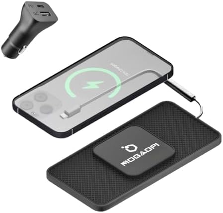 Magnetic Wireless Car Charger Pad – 15 W Fast Charging Solution for i Phone 12-16 Series with Mag Safe Compatibility, 30 cm Cable for Easy Installation, Durable Design with Overheat Protection – Effortless On-the-Go Power for Your Device