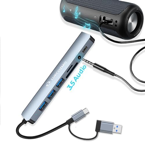 Elevate Your Digital Workspace with the Ultimate 7-in-1 USB C Hub & USB Splitter – Lightning-Fast Data Transfer for Mac Book, Dell, HP Laptops, and Smartphones – All-in-One Port Extender Featuring TF/SD Card Reader and Audio Output – Compact, Durable Accessory for Seamless Connectivity and Enhanced Productivity